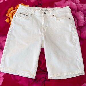 Calvin Klein Jeans City Shorts Size 10 White